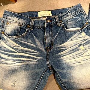 ECKO UNLTD STRAIGHT ACID WASH DENIM JEANS!
